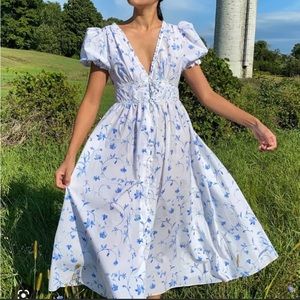 NWOT Hill House Sabrina in blue floral